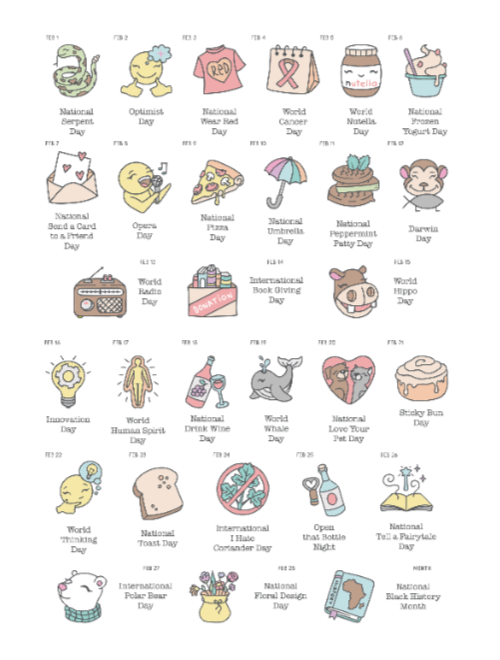 Monthly Wacky Holidays