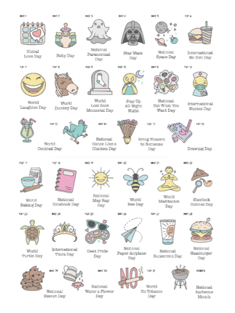 Monthly Wacky Holidays