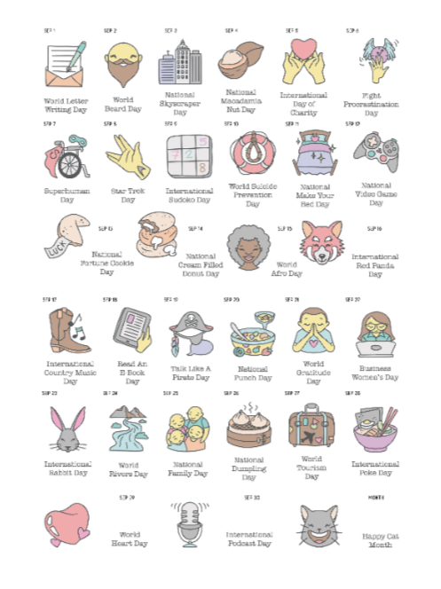 Monthly Wacky Holidays