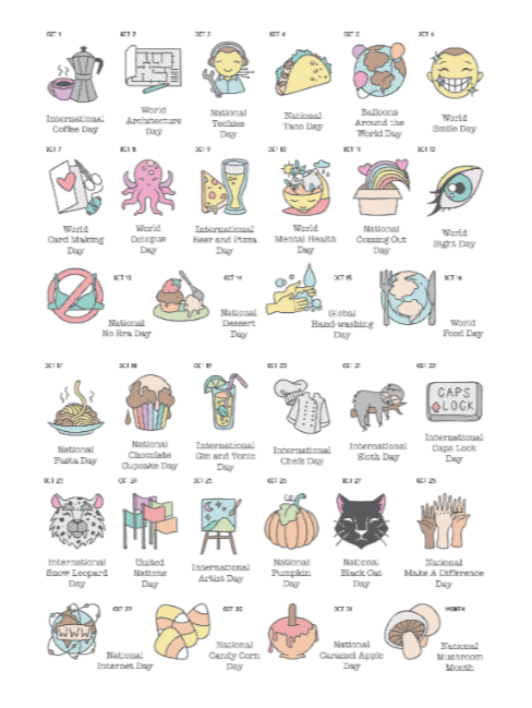 Monthly Wacky Holidays