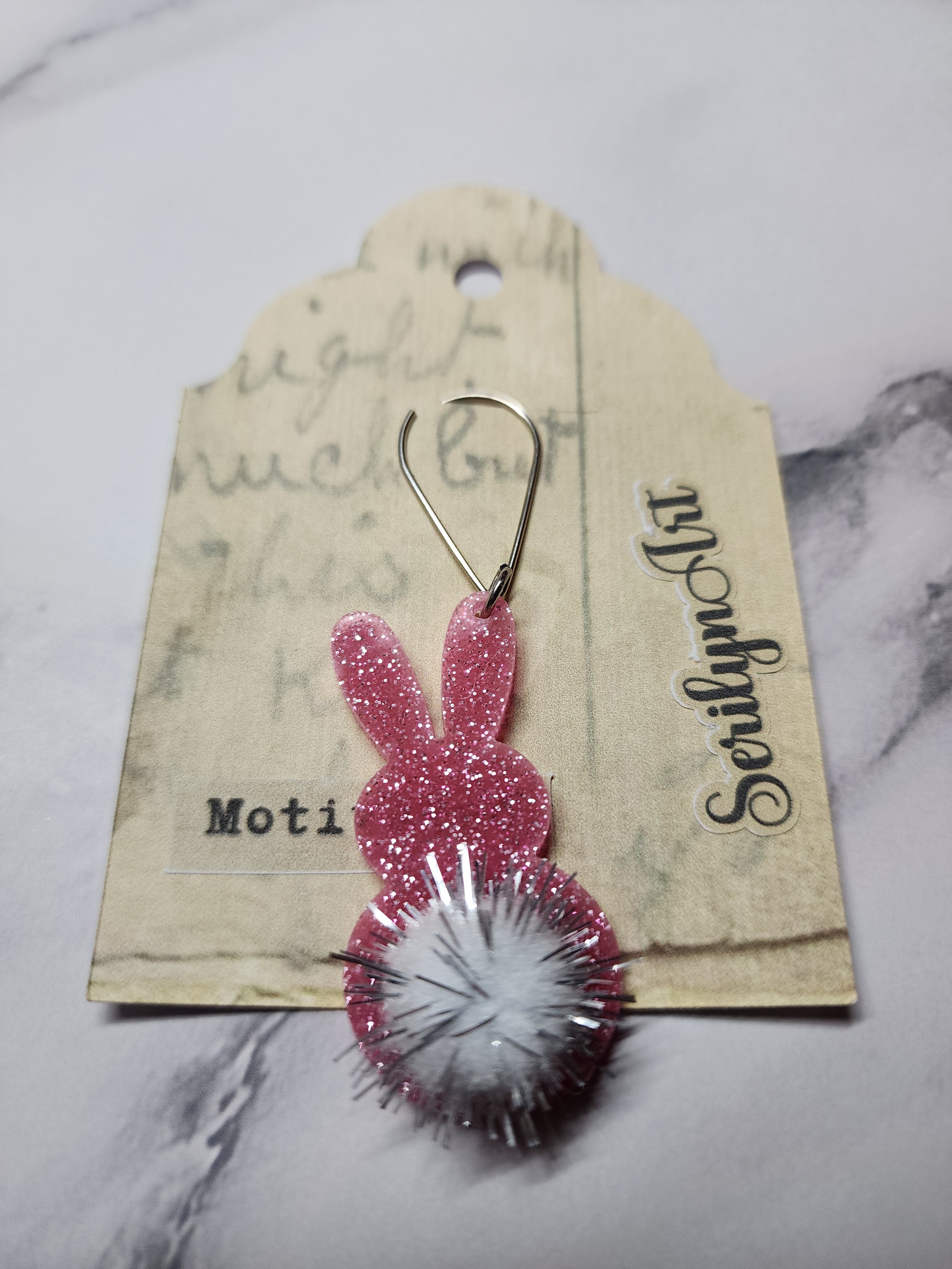 Pink Easter Bunny Charm