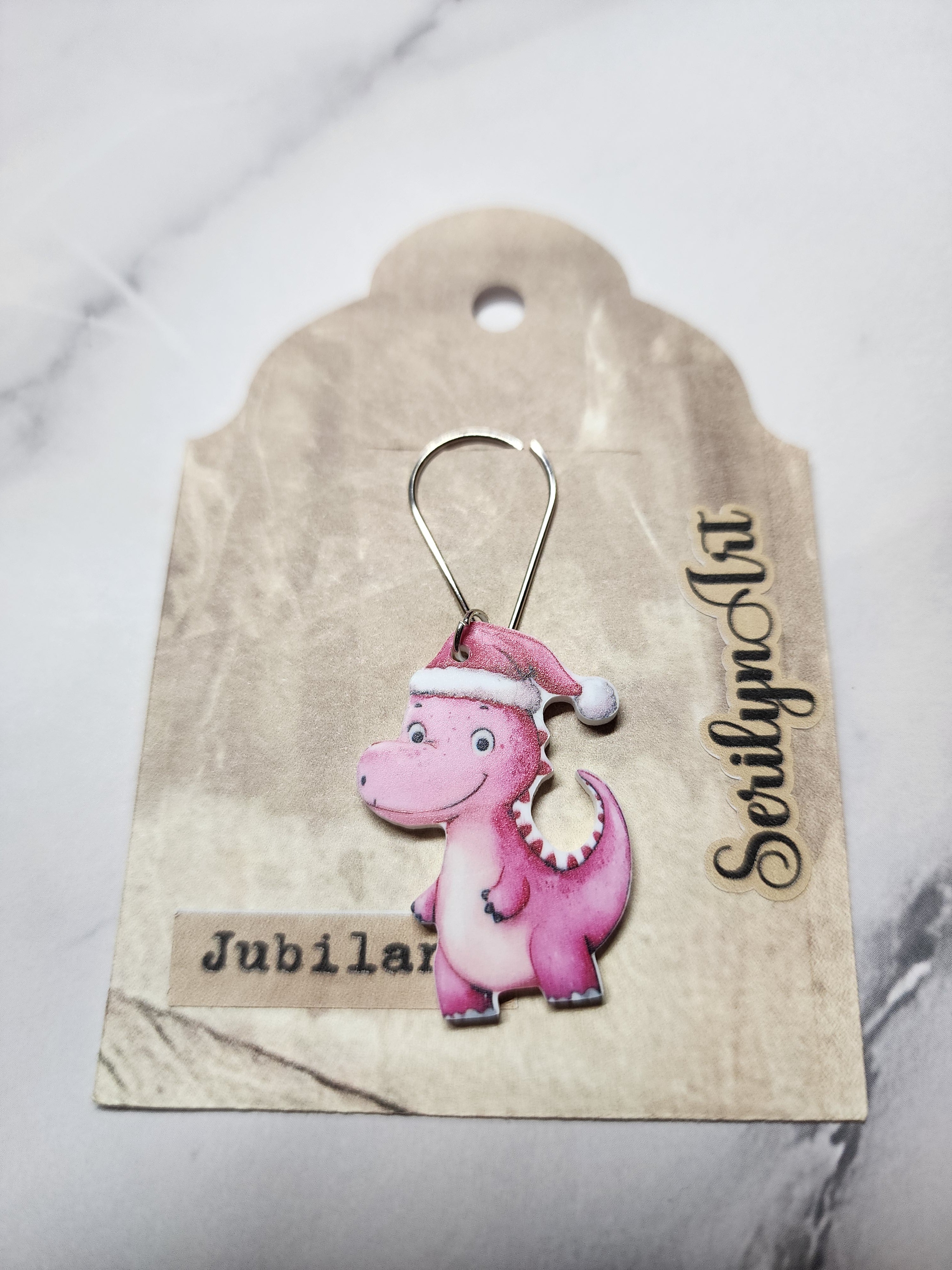 Christmas Dinosaur Charm