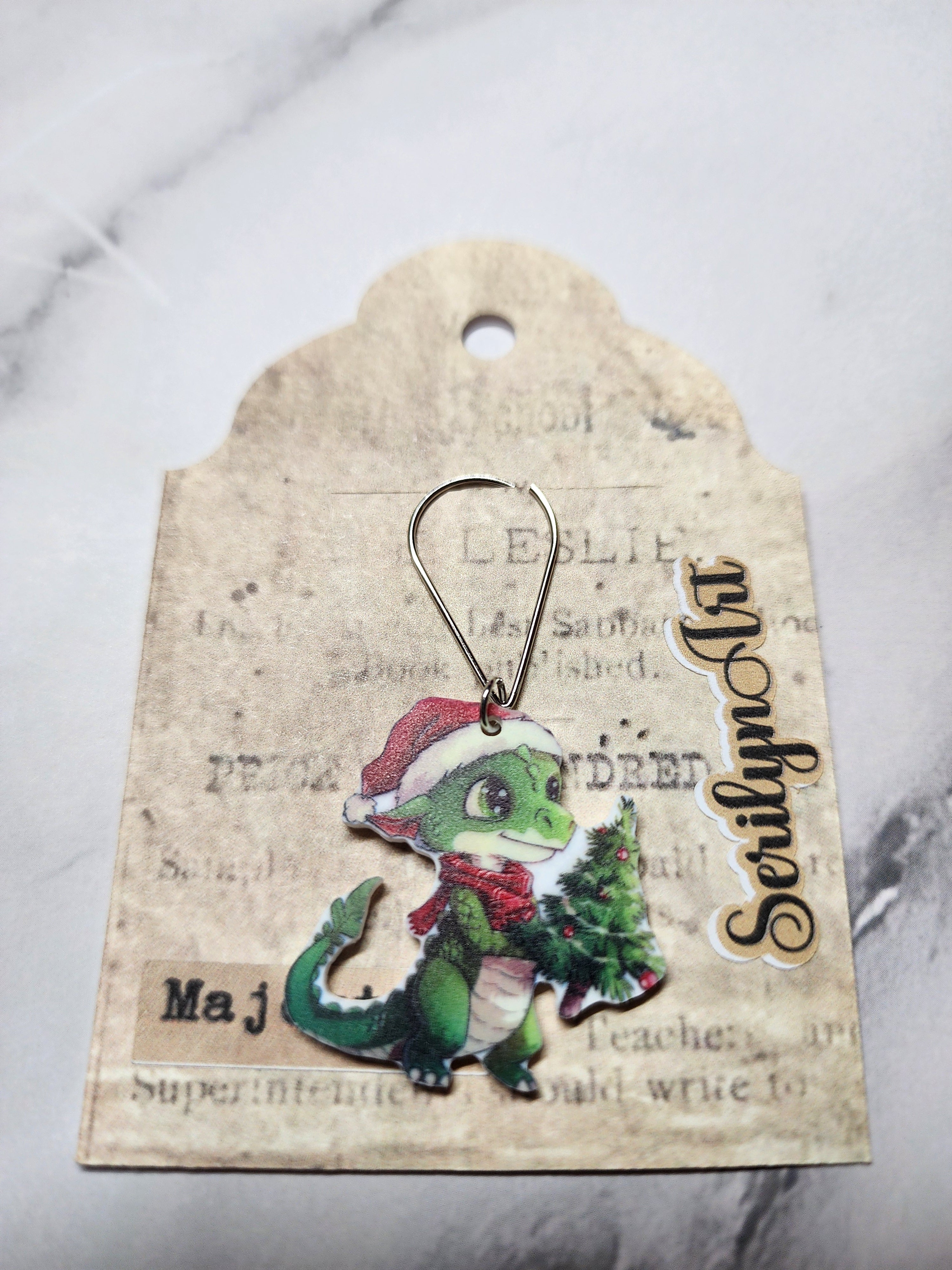 Christmas Dragon Charm