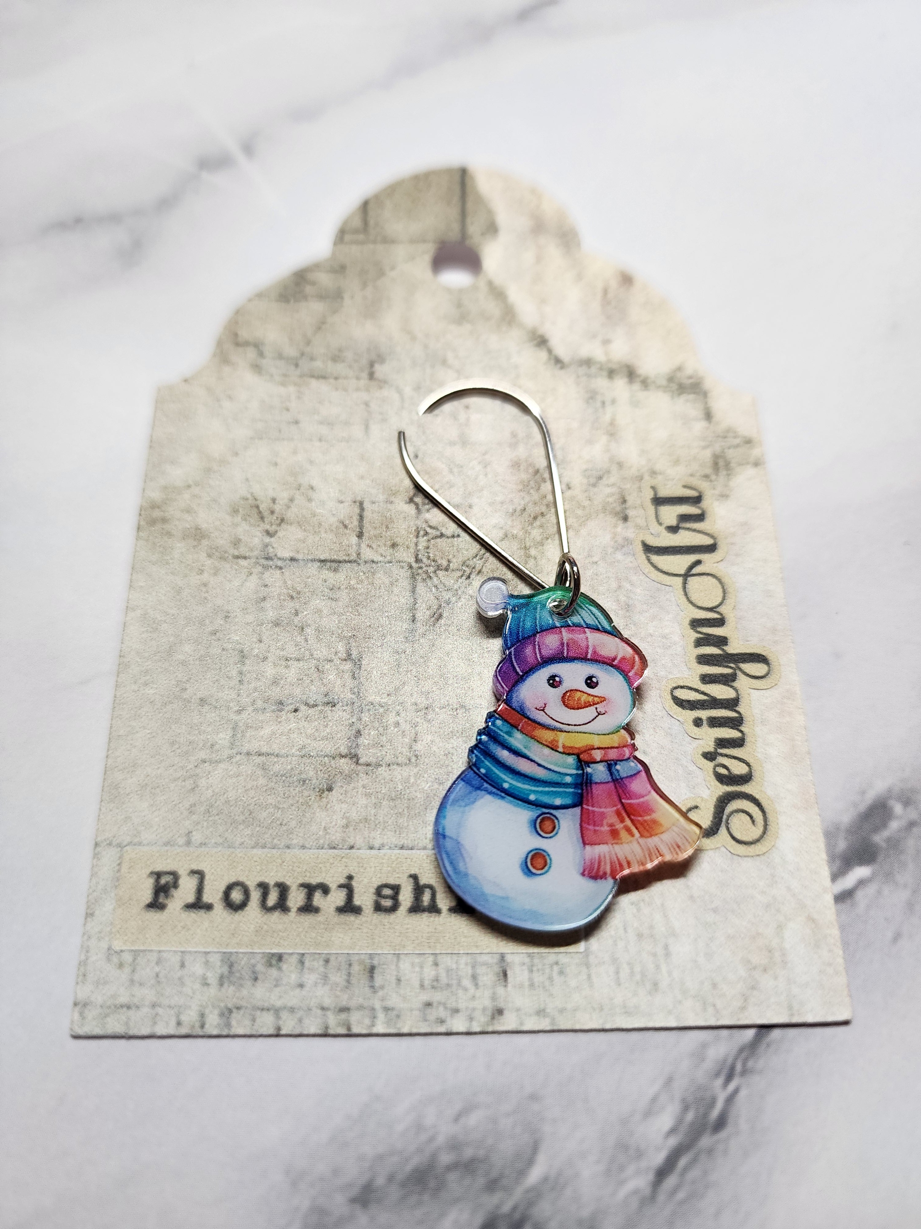 Scarf Snowman Charm