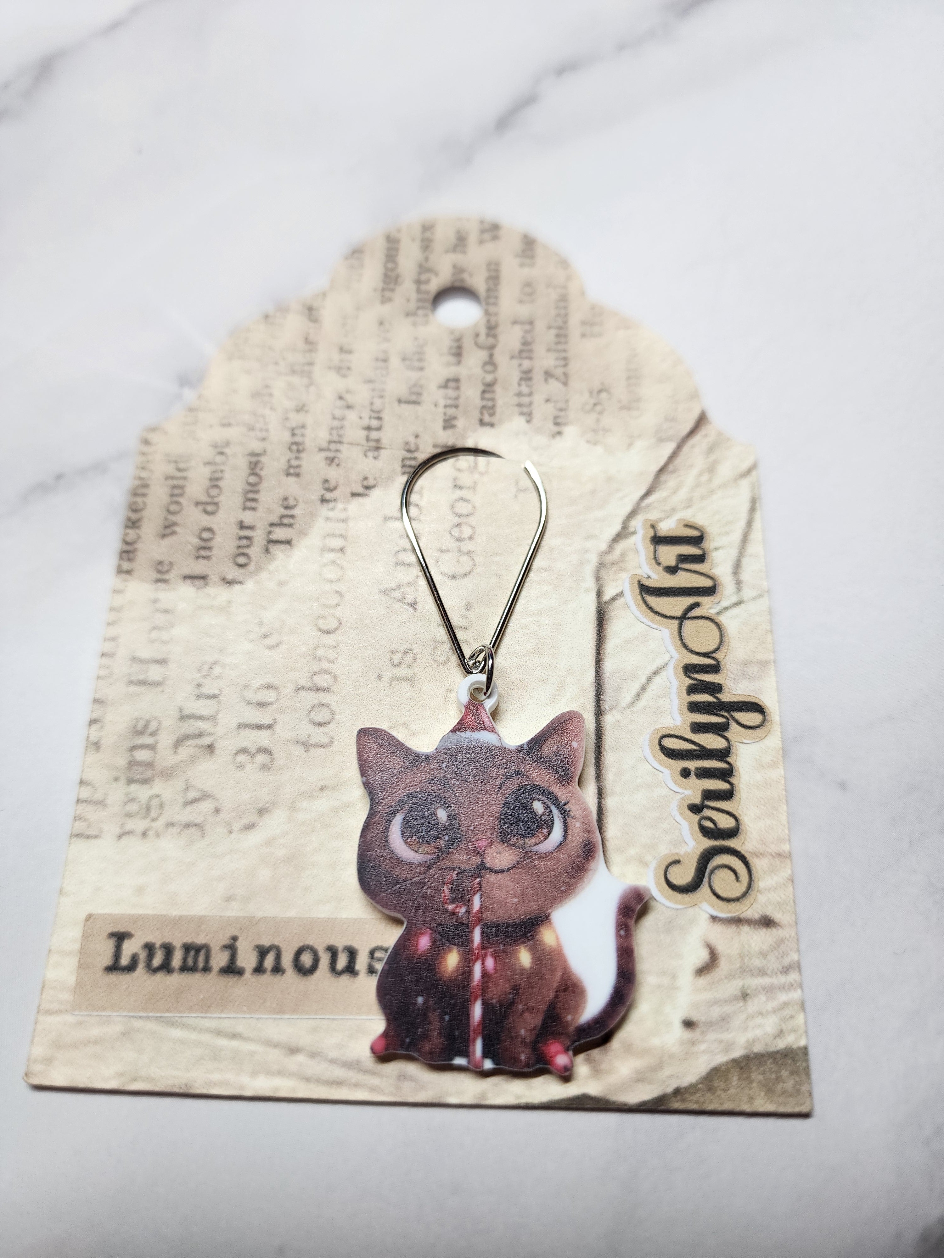 Brown Cat Charm