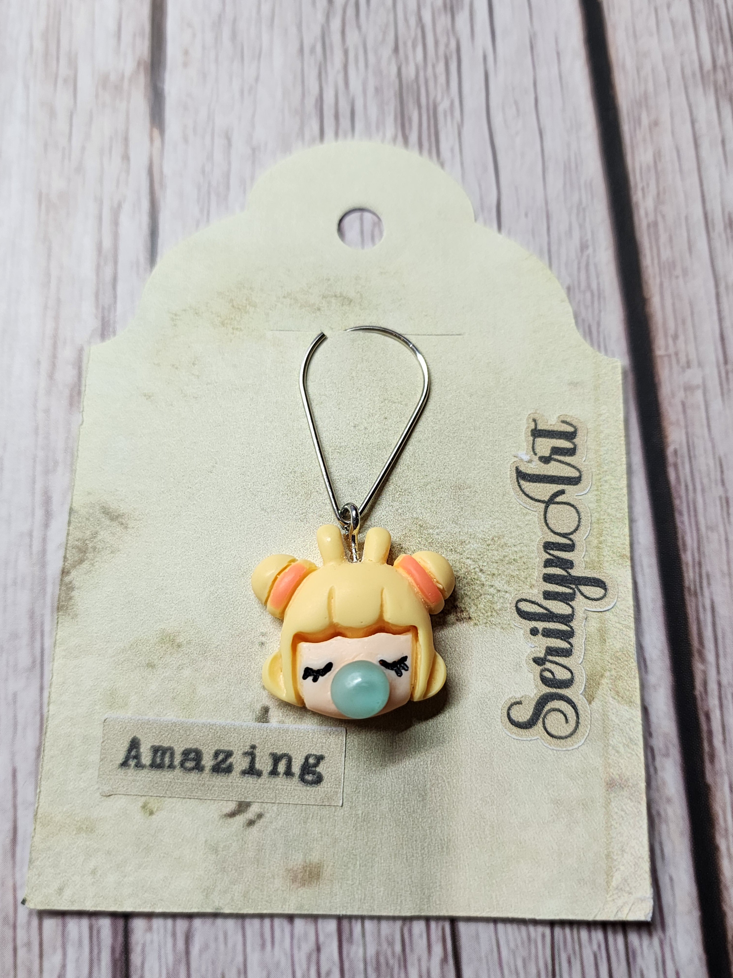 Yellow Hair Bubble Gum Girl