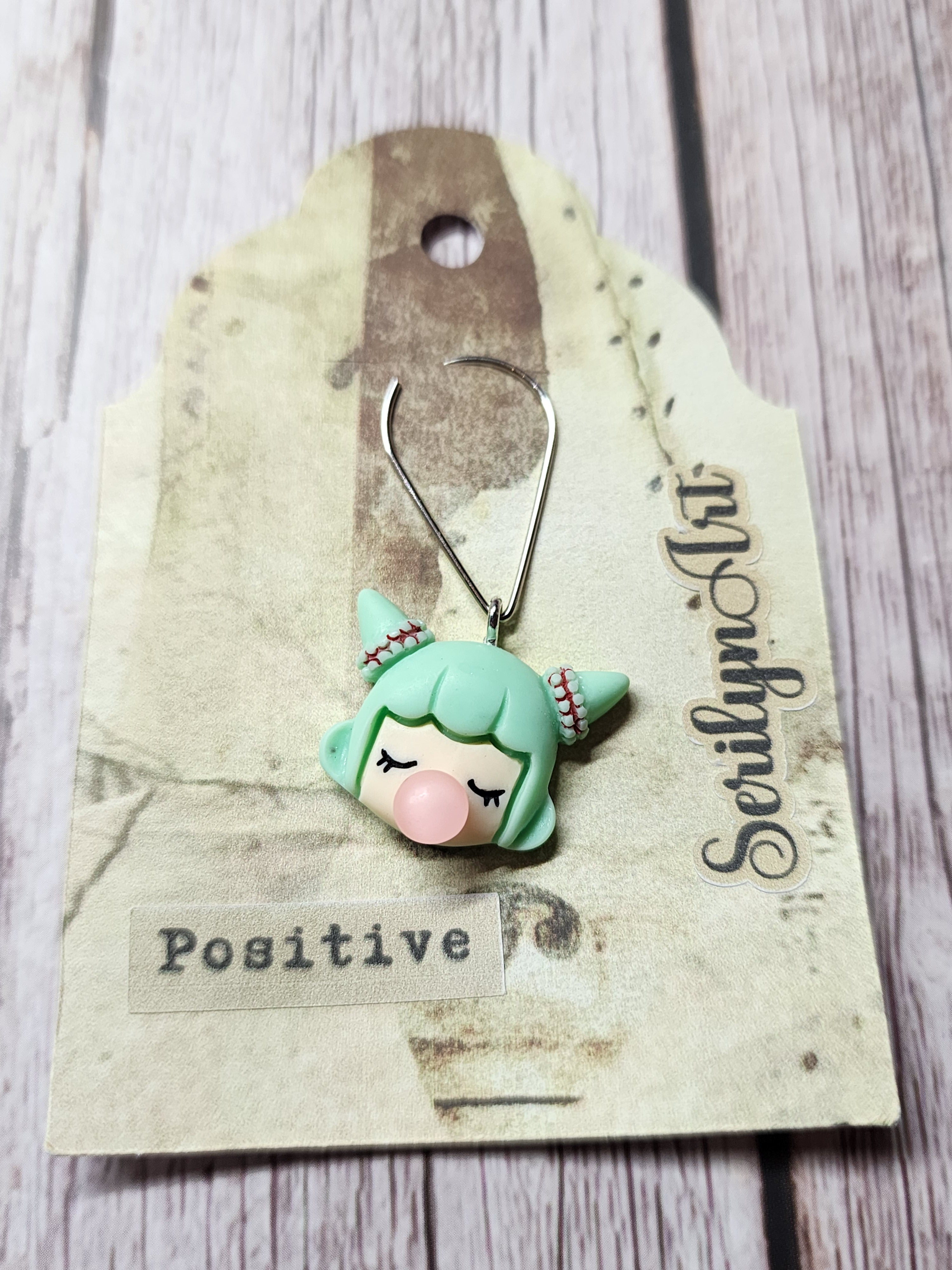 Green Hair Bubble Gum Girl