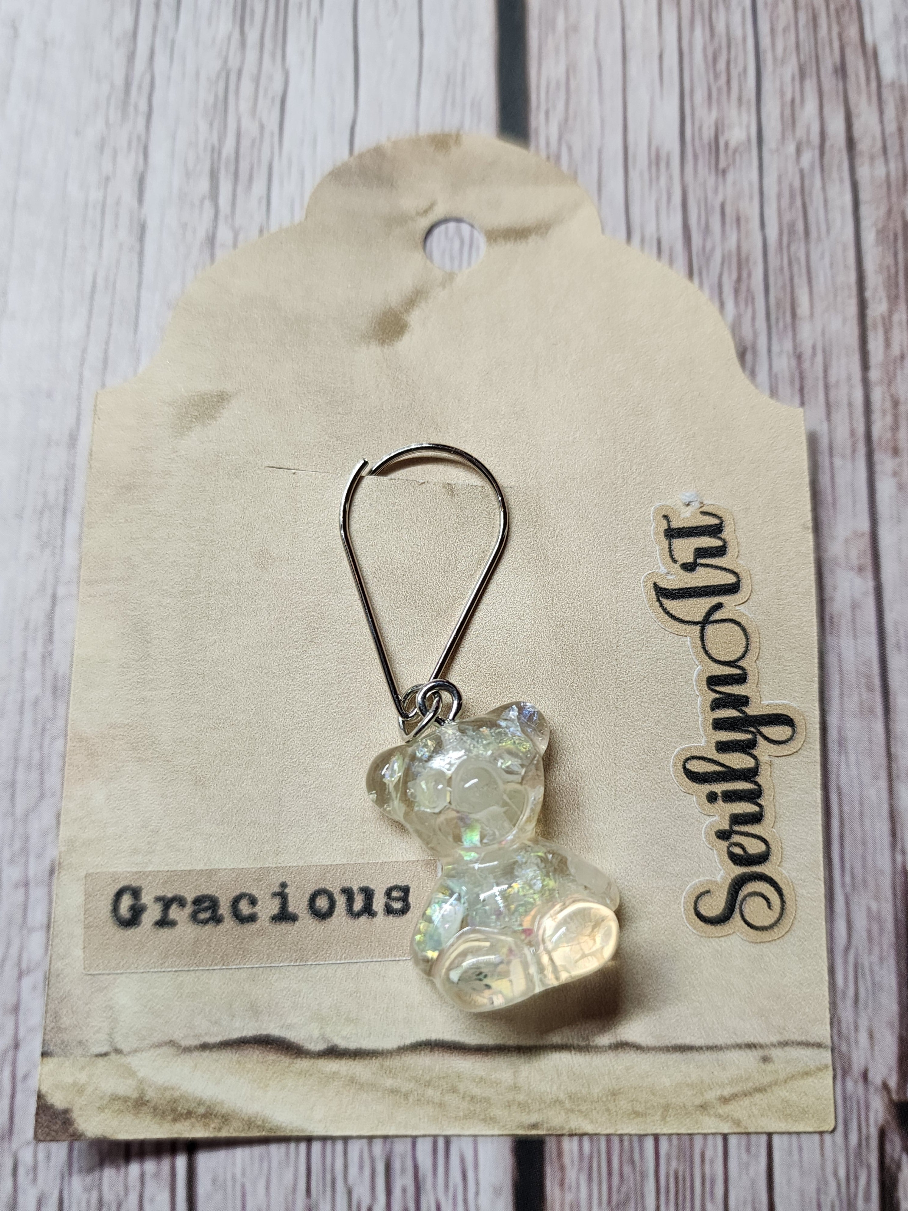 Clear Glitter Gummy Bear