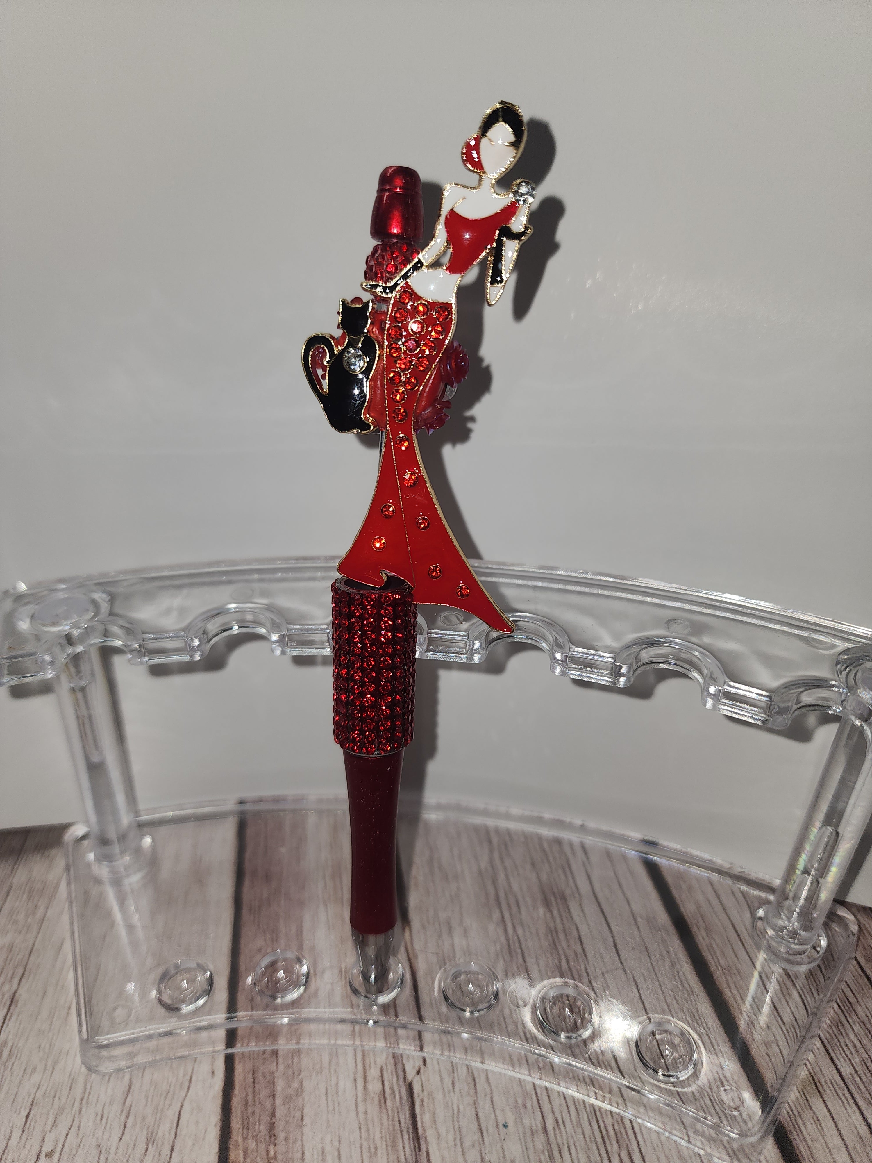 Woman in Red Pen