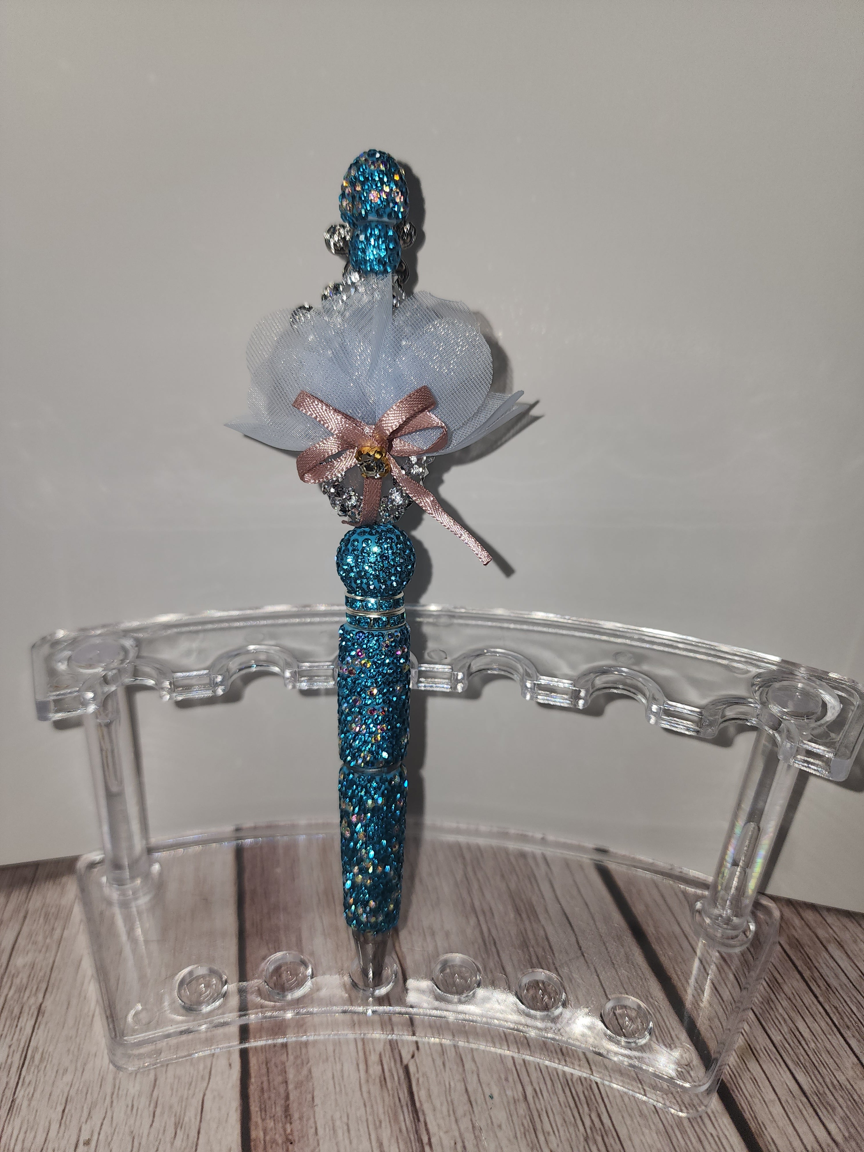 Blue Floral Pen