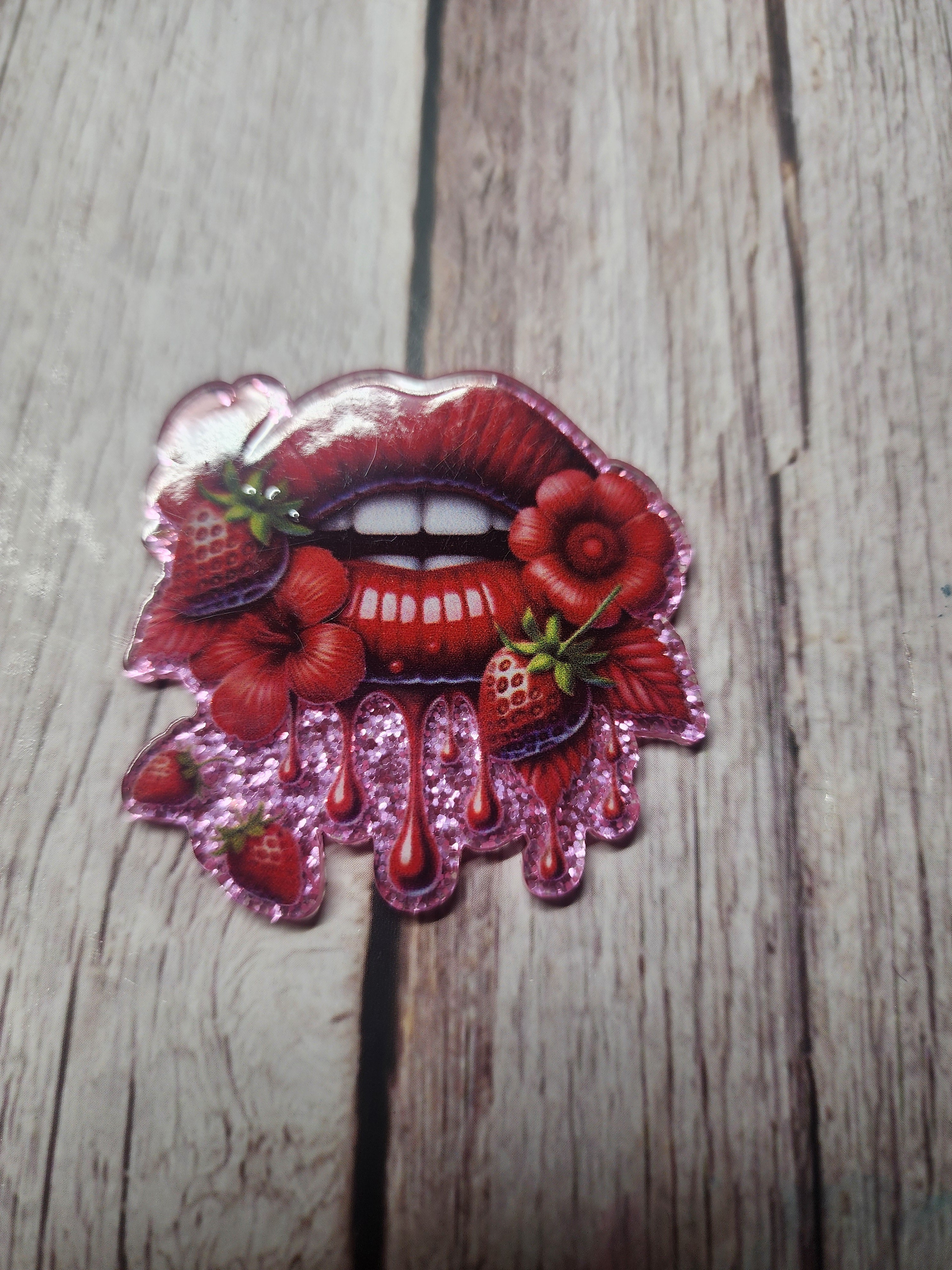 Lips with Strawberries