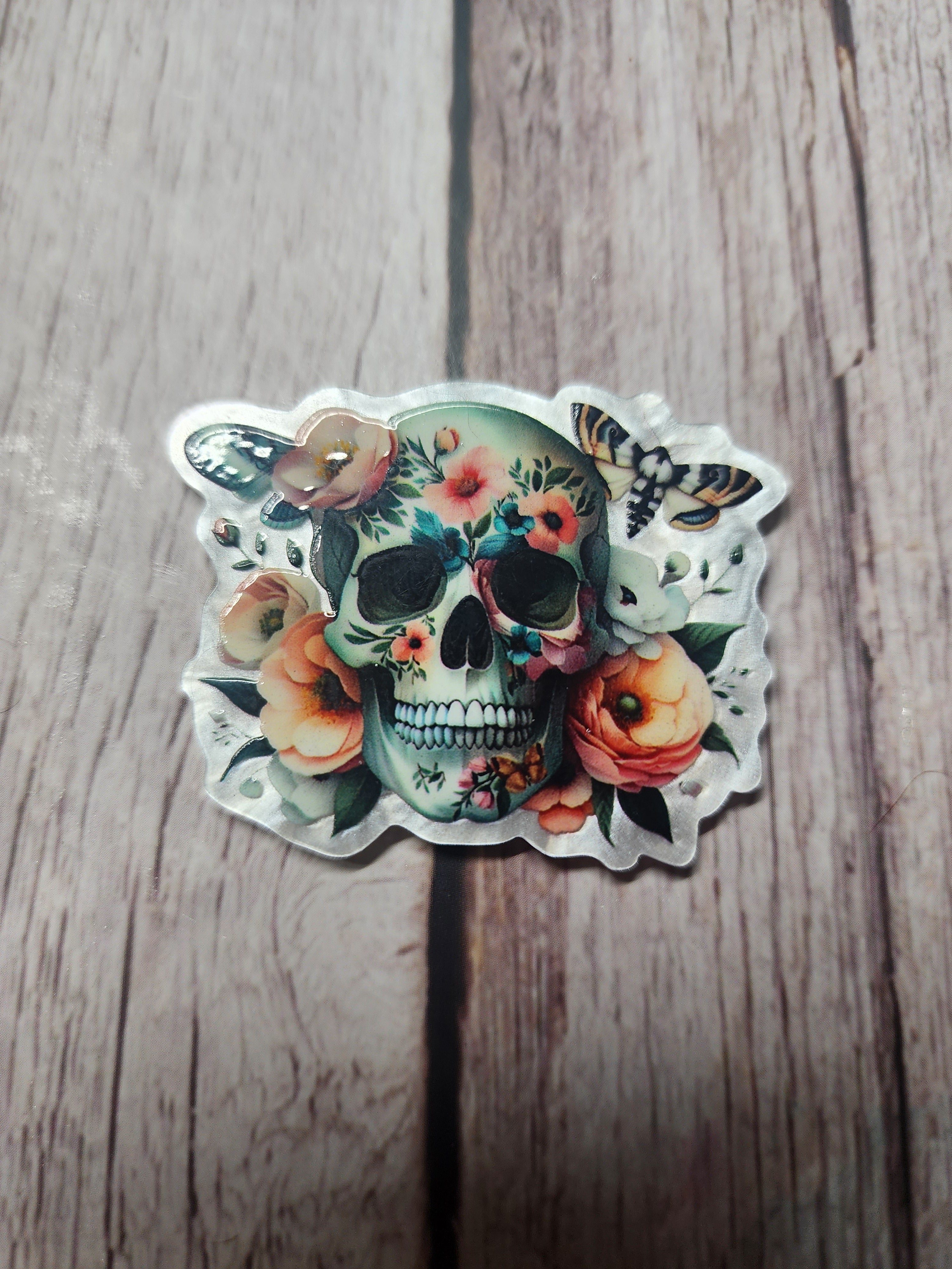 Skull and Flowers