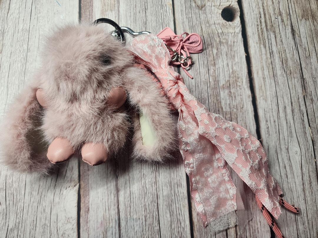 Pink Bunny Keychain