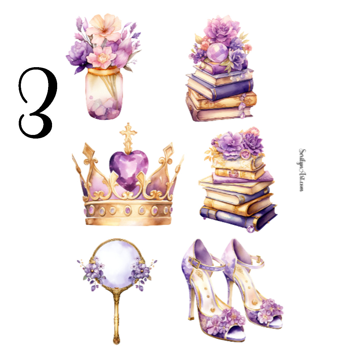 Amethyst Princess Sticker Sheet