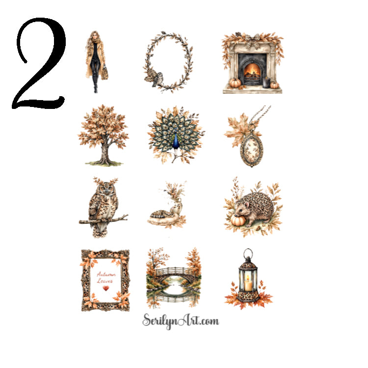 Animal Print Autumn Sticker Sheet