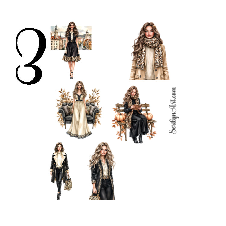 Animal Print Autumn Sticker Sheet