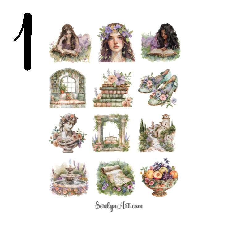 Antique Spring Sticker Sheet