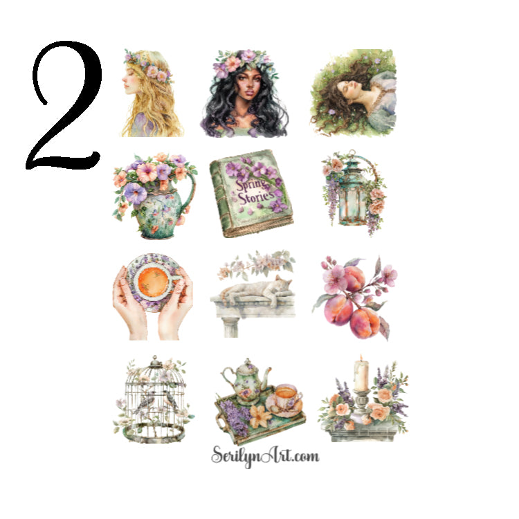 Antique Spring Sticker Sheet