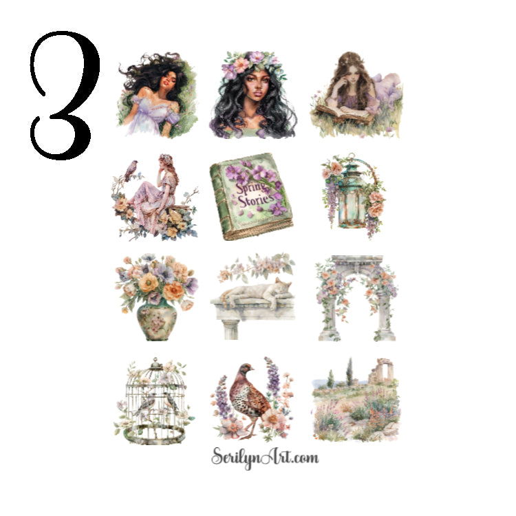 Antique Spring Sticker Sheet