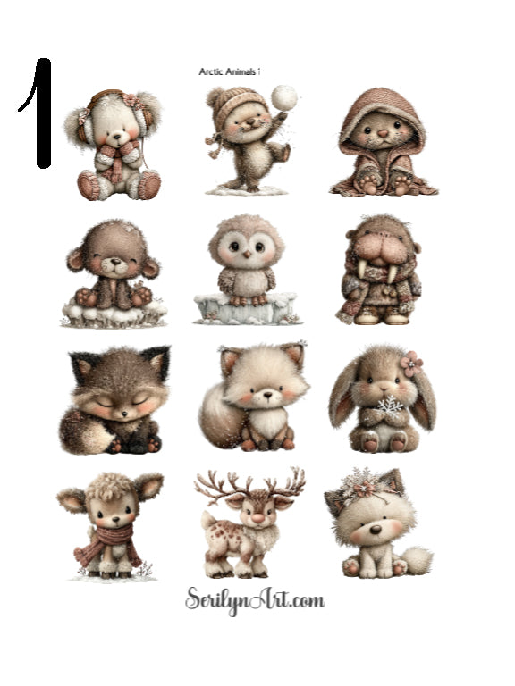 Arctic Animals Sticker Sheet