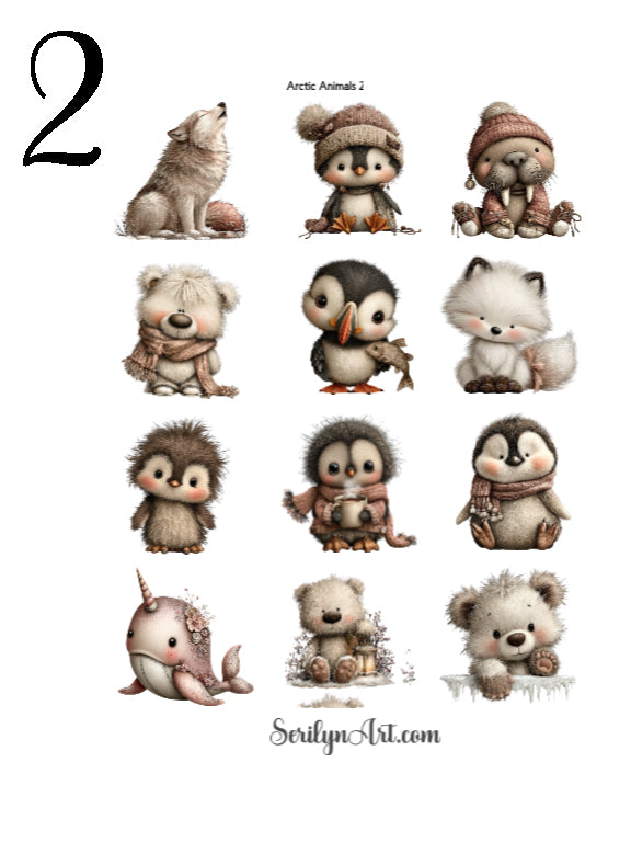 Arctic Animals Sticker Sheet