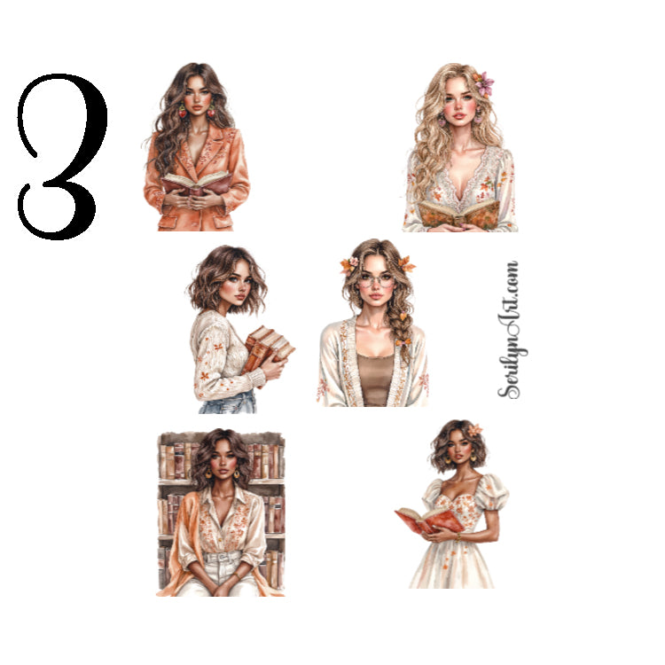 Autumn Bookstore Sticker Sheet