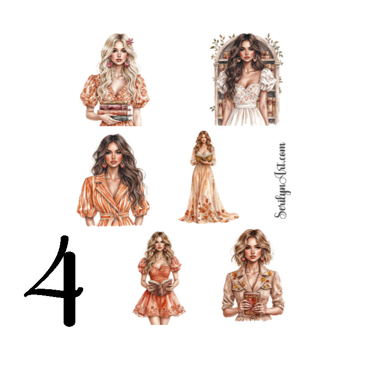 Autumn Bookstore Sticker Sheet