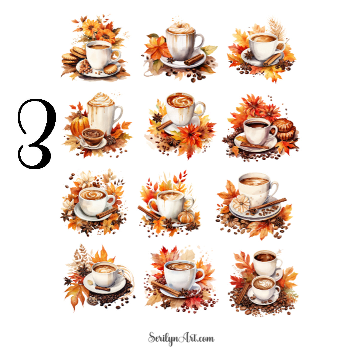 Autumn Coffee Sticker Sheet