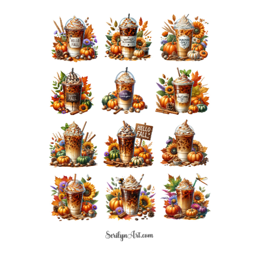 Autumn Cold Coffee Sticker Sheet