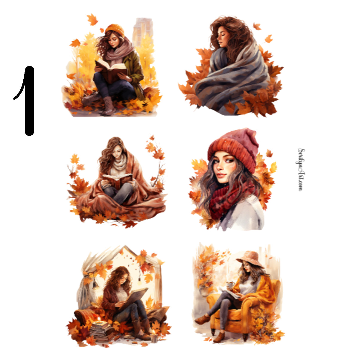 Autumn Dolls Sticker Sheet