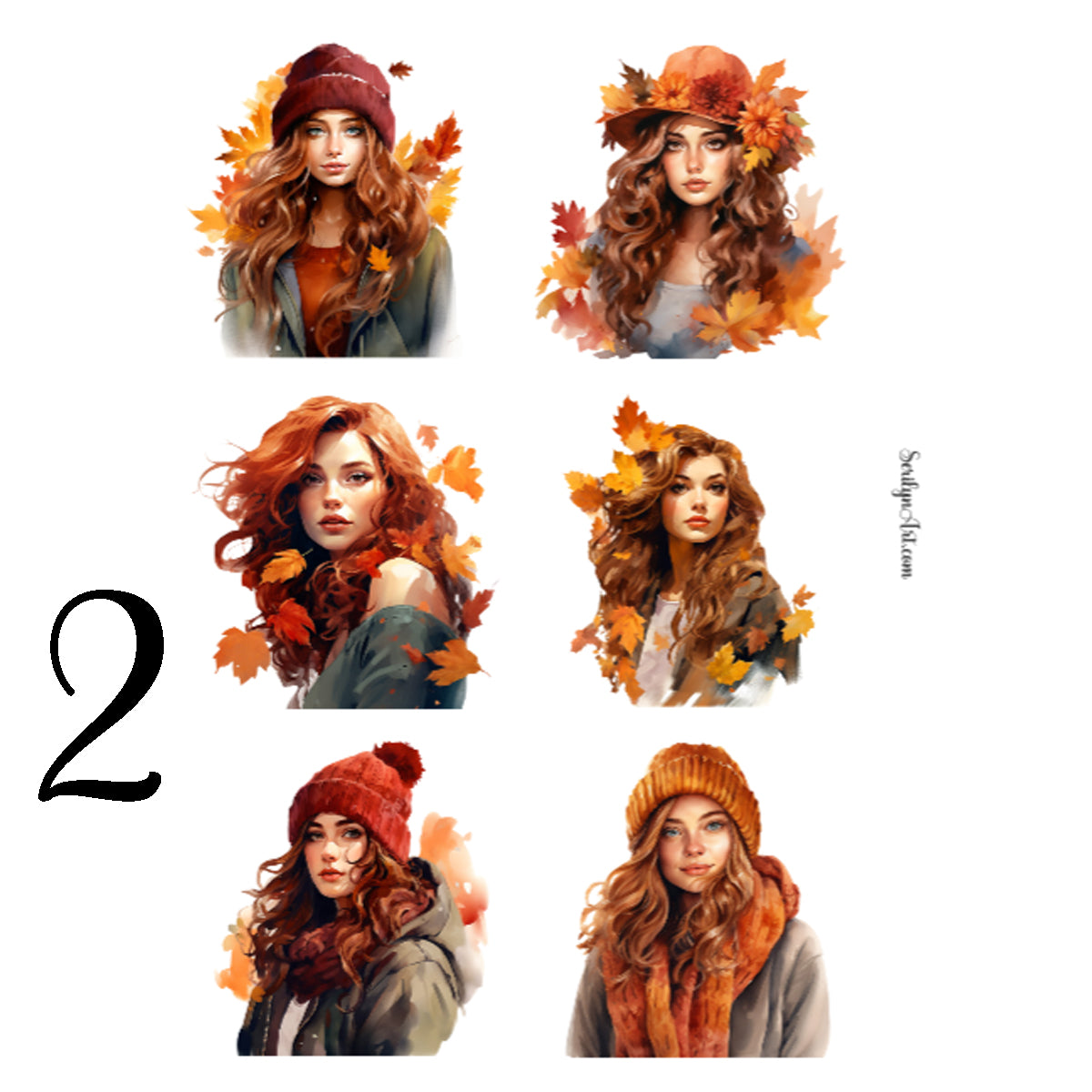 Autumn Dolls Sticker Sheet