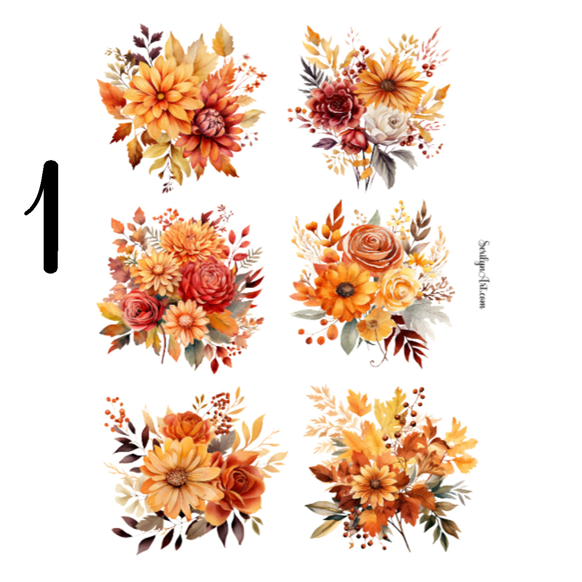 Autumn Florals Sticker Sheet