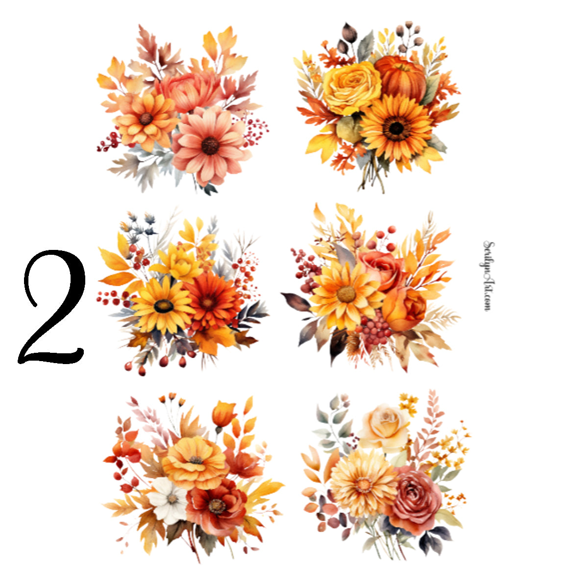 Autumn Florals Sticker Sheet