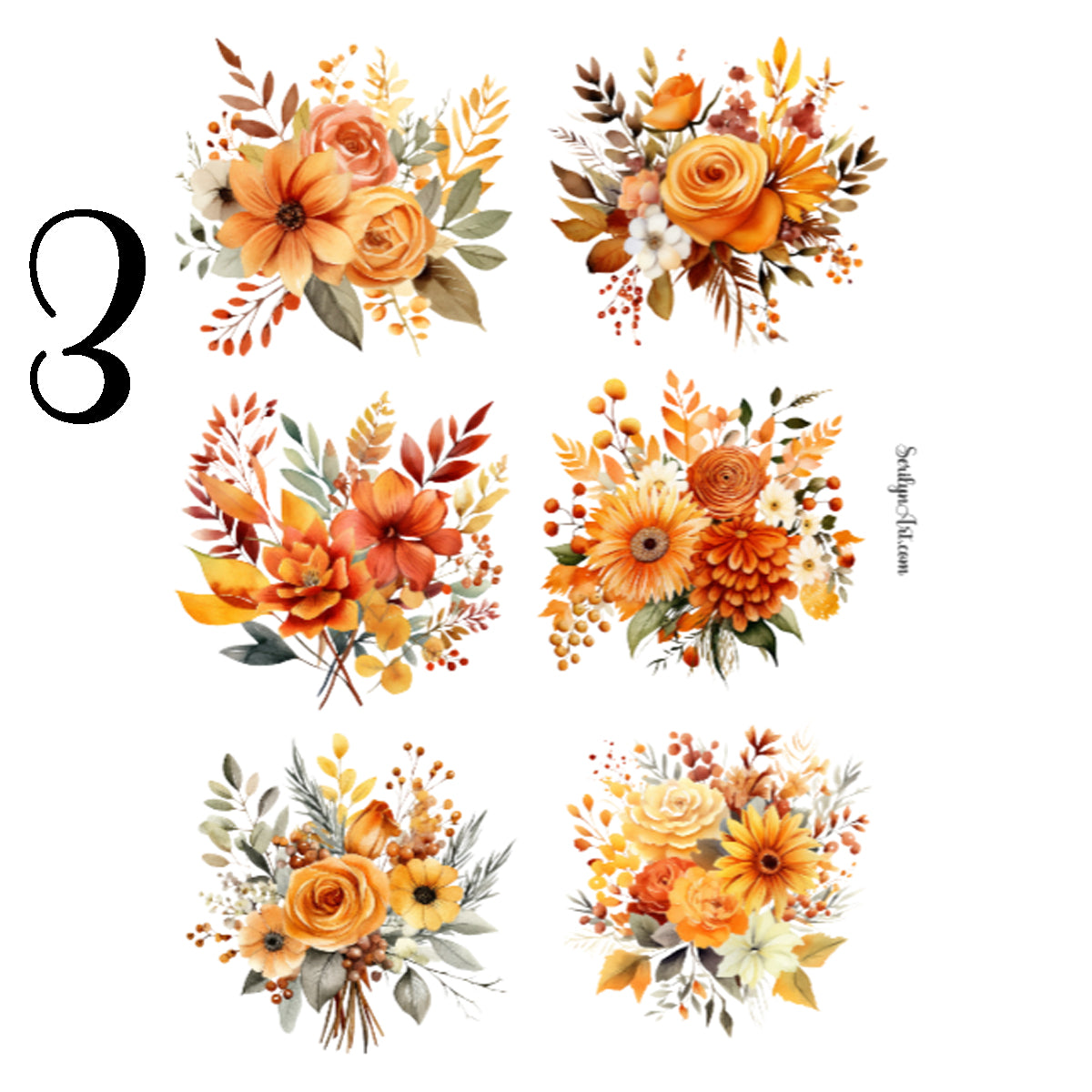 Autumn Florals Sticker Sheet