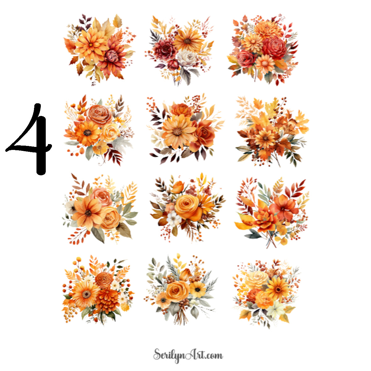 Autumn Florals Sticker Sheet