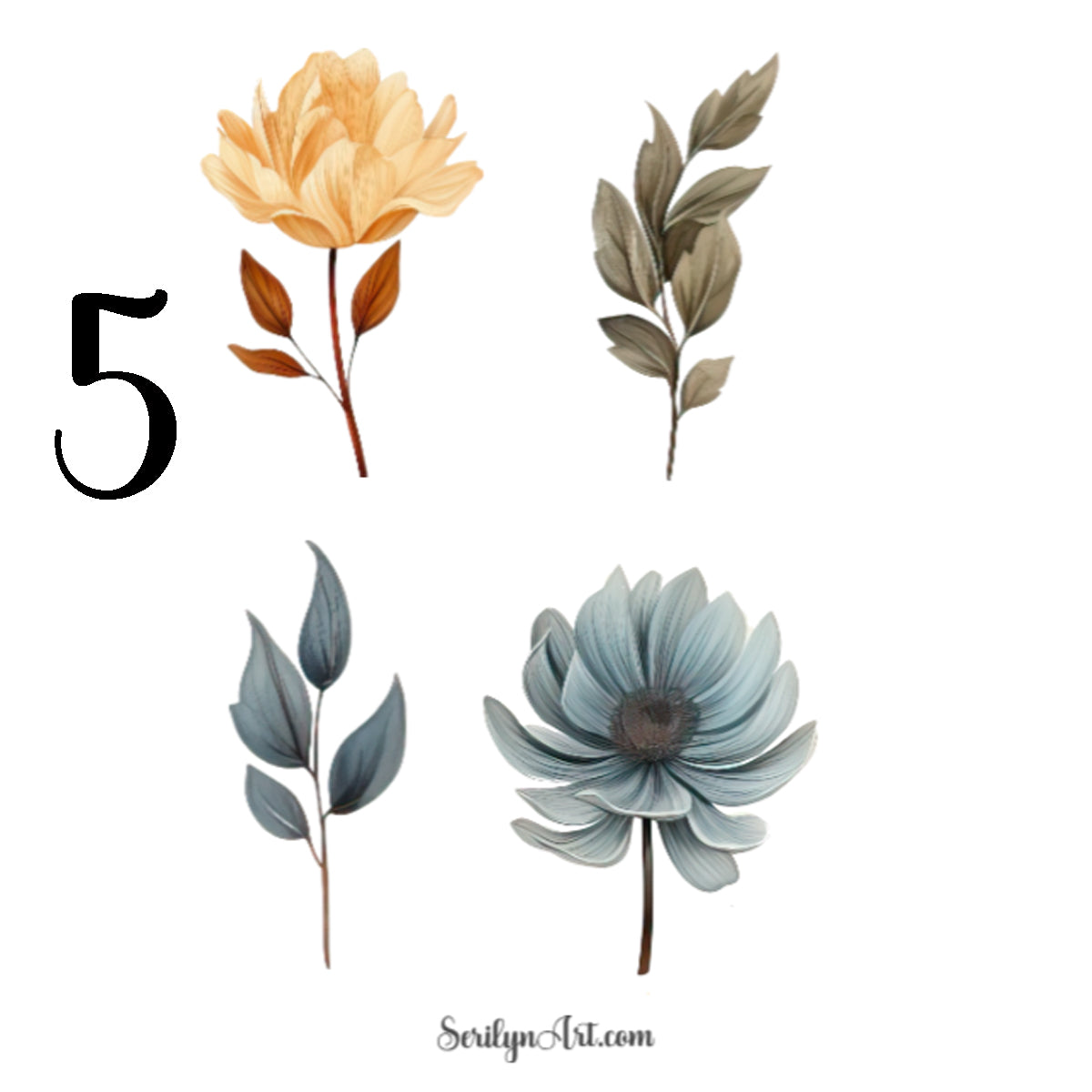 Autumn Flowers Sticker Sheet