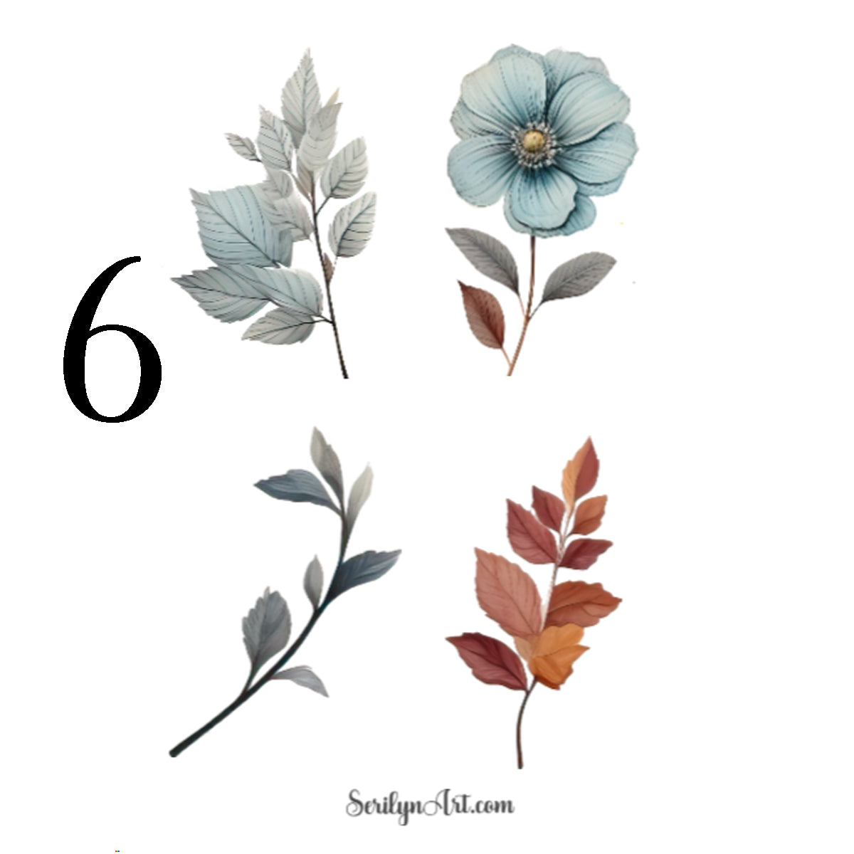 Autumn Flowers Sticker Sheet