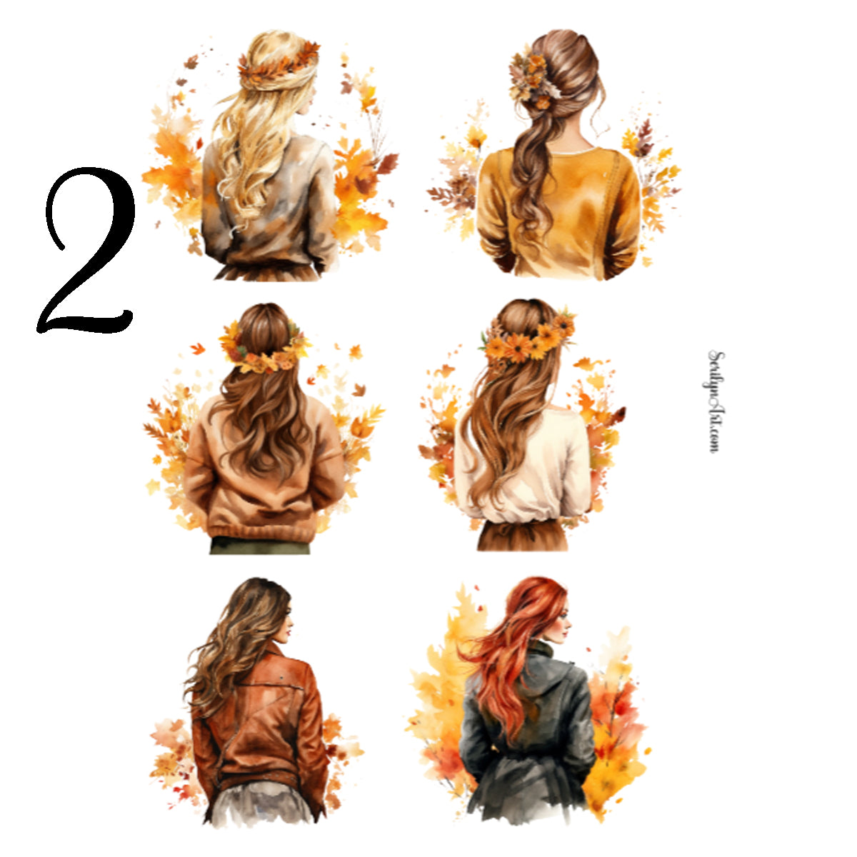 Autumn Girls Sticker Sheet