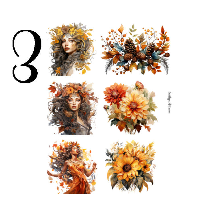 Autumn Goddesses Sticker Sheet