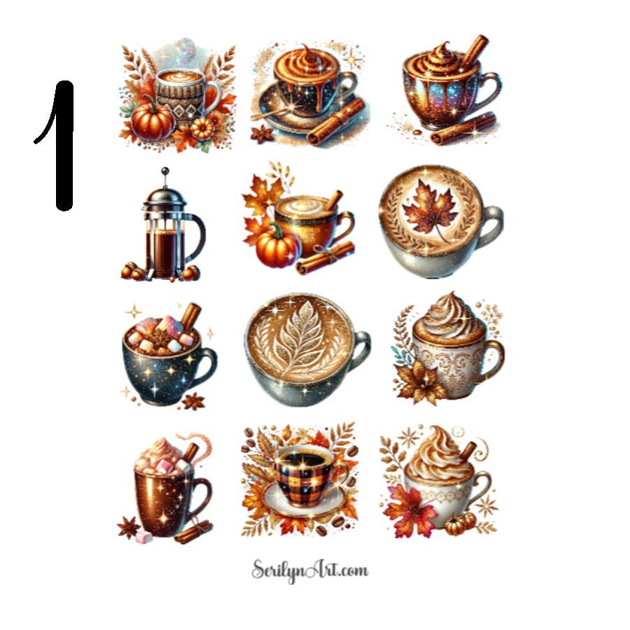 Autumn Hot Coffee Sticker Sheet
