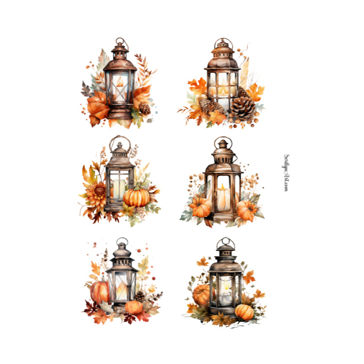 Autumn Lanterns Sticker Sheet