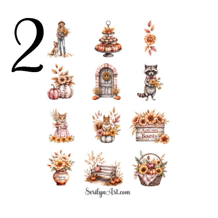 Autumn Marigold Blooms Sticker Sheet