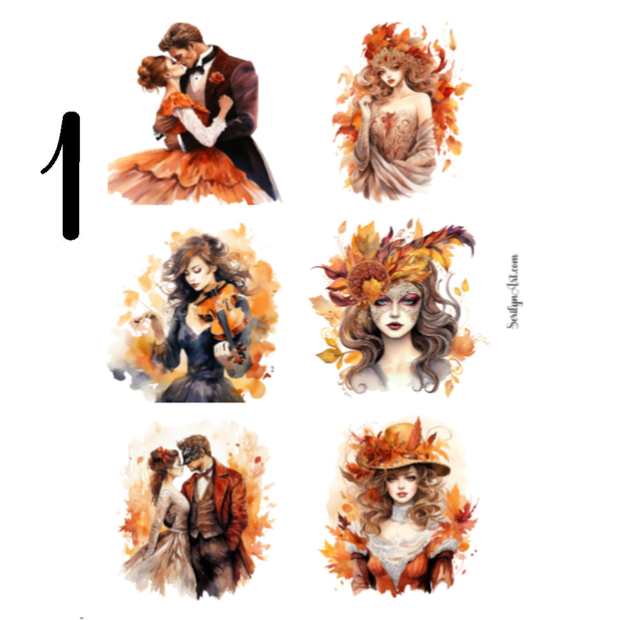 Autumn Masquerade Sticker Sheet