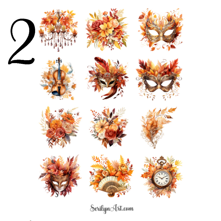 Autumn Masquerade Sticker Sheet