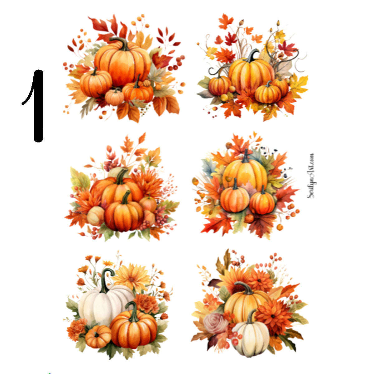 Autumn Pumpkins Sticker Sheet