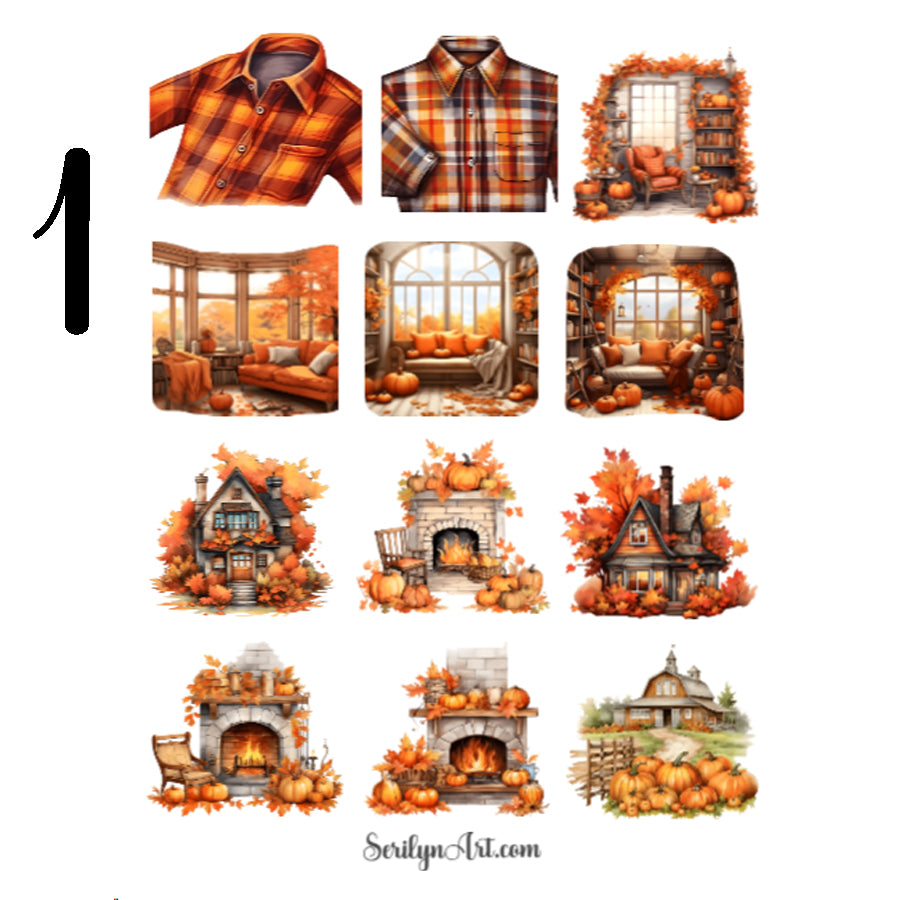 Autumn Scenes Sticker Sheet