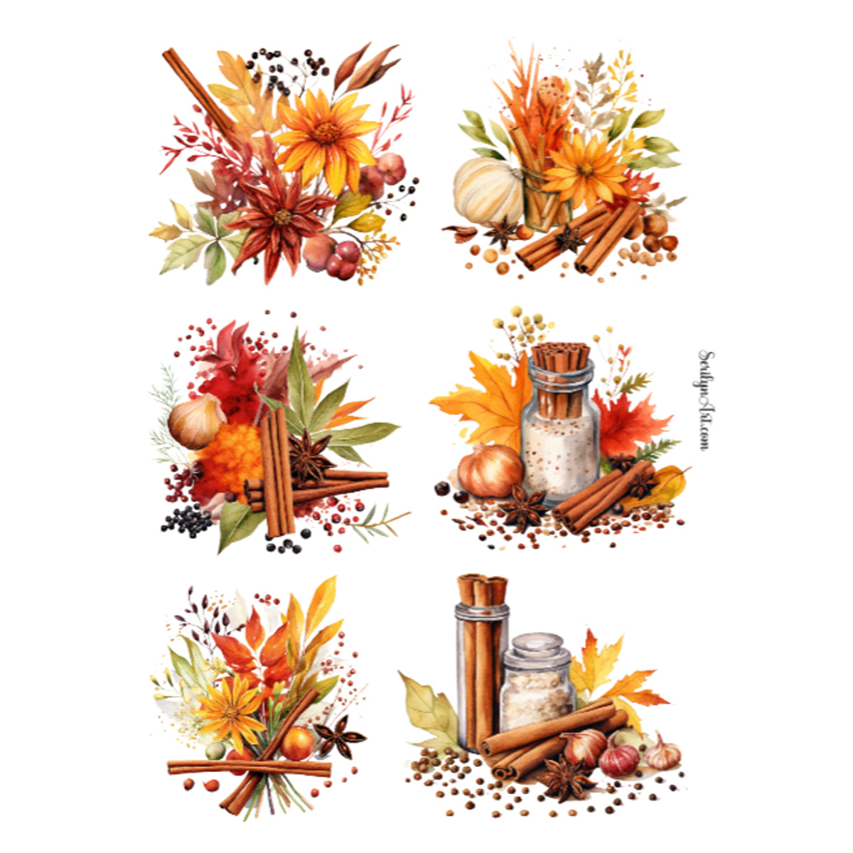 Autumn Spices Sticker Sheet