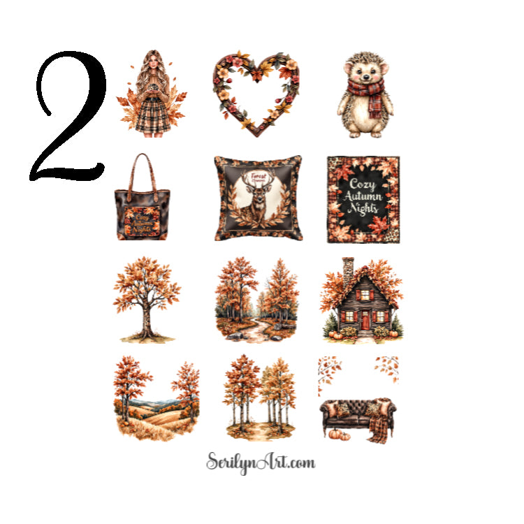 Autumn Tartan Sticker Sheet