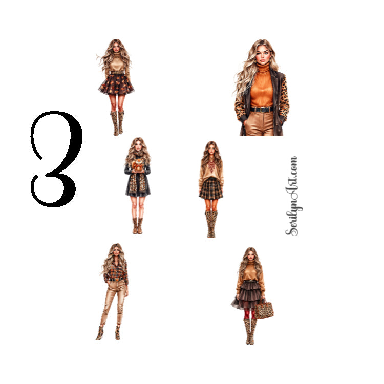 Autumn Tartan Sticker Sheet