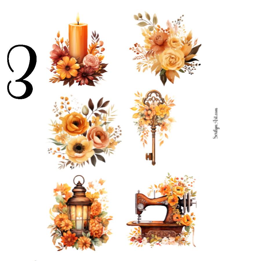 Autumn Vintage Sticker Sheet